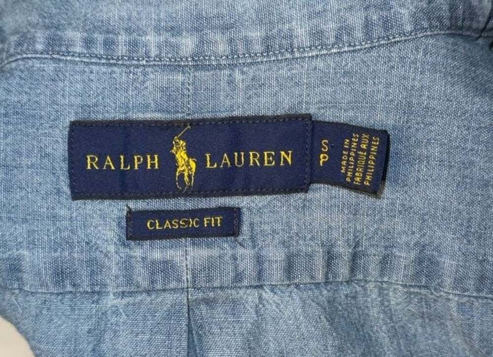 Ralph Lauren Classic Fit Short Sleeve Chambray Shirt Size S - Picture 6 of 7